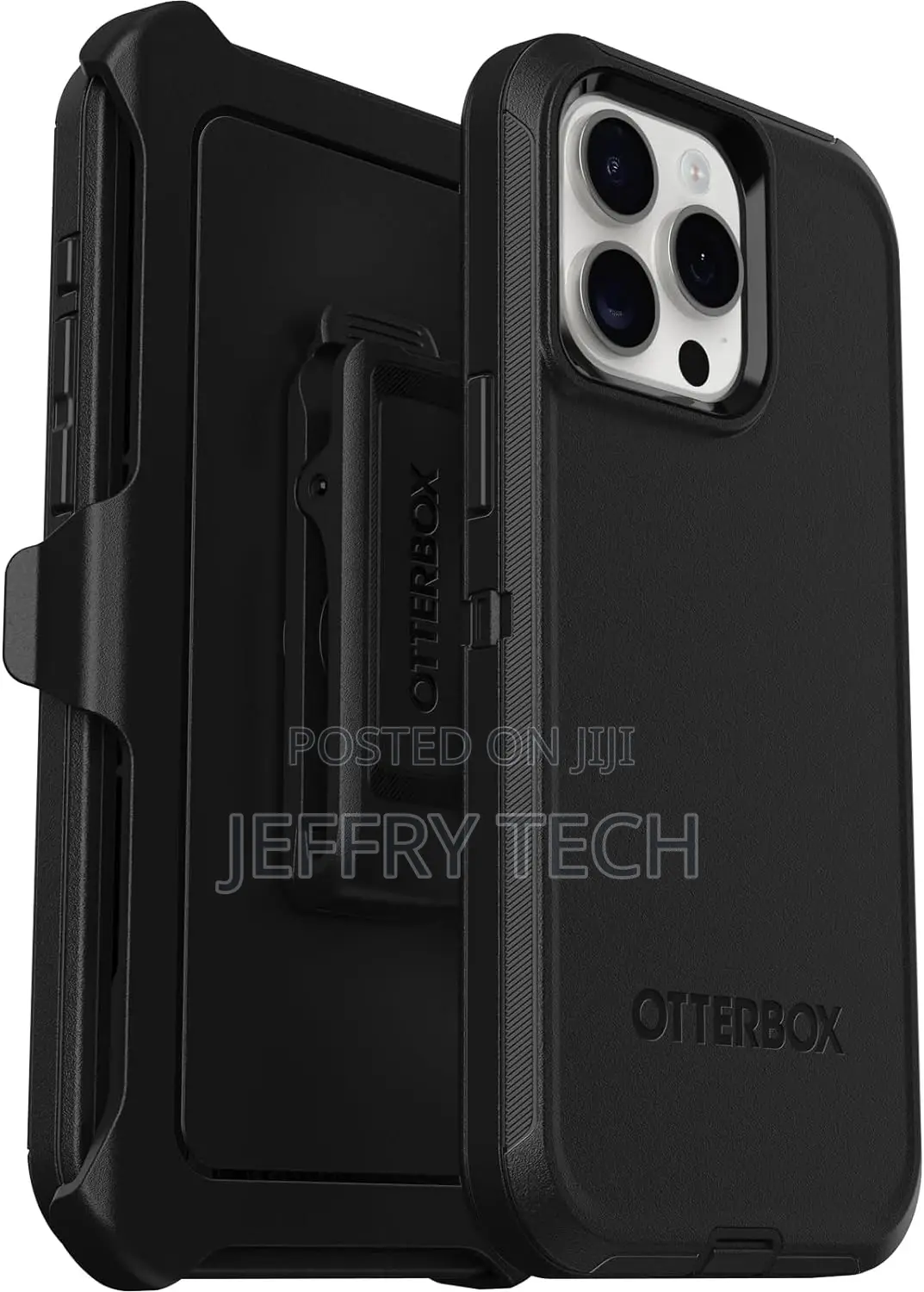 Otterbox Defender Case for iPhone 15 Pro Max, Black