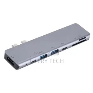 7 In1 USB-C to Type-C 3USB 3.0 Hub RJ45 Ethernet Micro SDTF