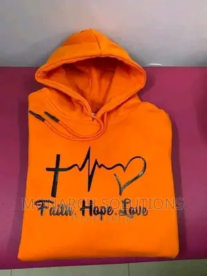 White/Orange Hoodies