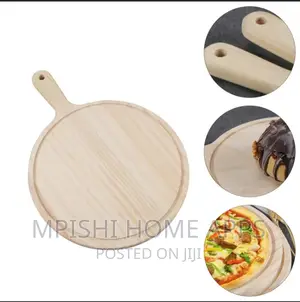 Bamboo Pizza Plate Chop Board, 26cmx36cm And 18cm X26cm