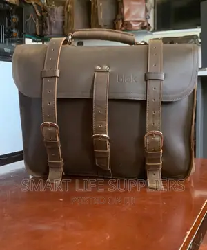 Natural Leather Business Office 17 Inch Laptop Briefcase 807