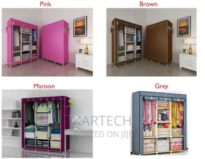 Metallic Wardrobe 3 Column - Portable Wardrobe