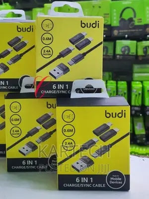 Budi 6 In1 Charge/Sync Cables 0.6M