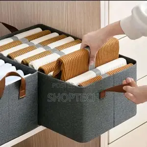 *Metal Frame Storage Box Closet Jeans Organizer*