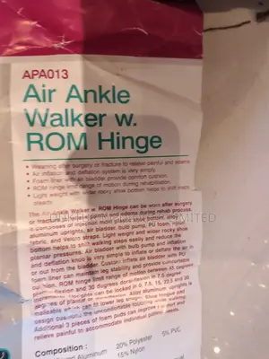 Air ANKLE Walker R.O.M Hinge Boot S, M, L,