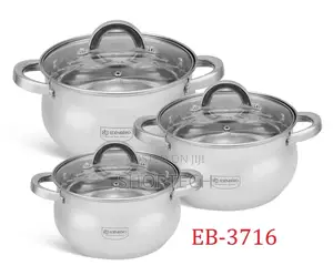 6 Pieces EDENBERG Stainless Steel Cookware Pot