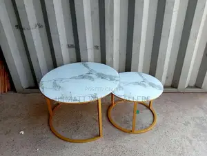 Nesting Coffee Table Marble Effect (Glass)