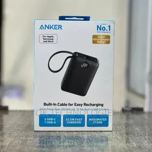 Anker Power Bank 20,000mah 22.5W Built-in USB-C Cable