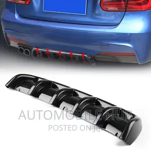 6 Fin Abs Plastic Bumper Rear Diffuser