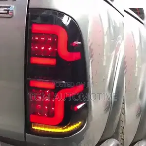 Hilux Vigo Tail Lights Smoked Led Black Tail Lamps Pair