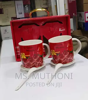 *Valentines Ceramic Twin Cup Set in a Gift Box