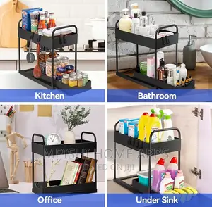 Detachable 2 Layer Spice Rack With Bottom Drawer