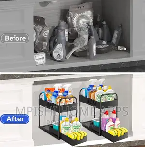 Detachable 2 Layer Spice Rack With Bottom Drawer