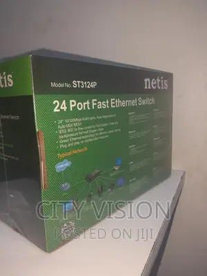 Netis St3124p 24 Port 10/100mbs Fast Ethernet Rackmount!!