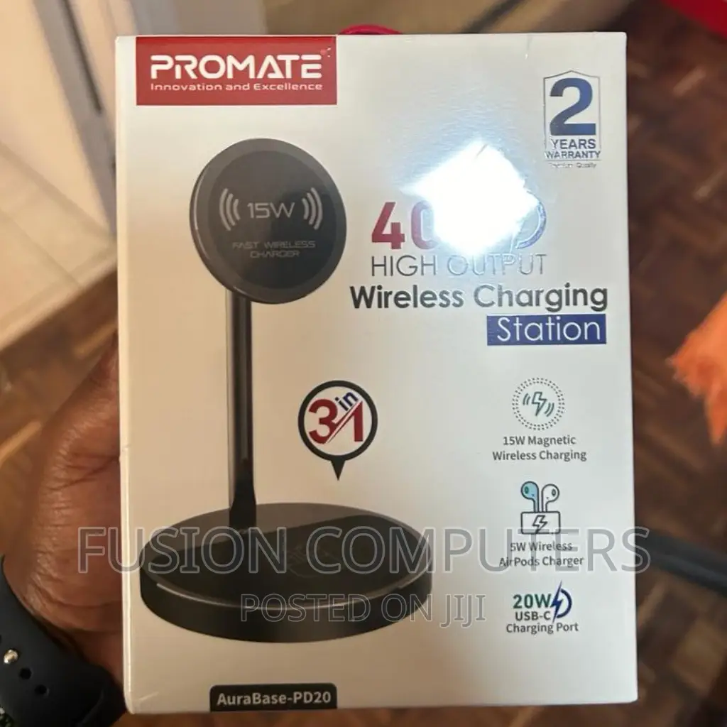 Promate High Output Wireless Charging Station 40W