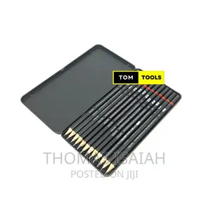12PCS Graded Black Lead Charcoal Pencils Set 8B, 7B, 6B, 5B,