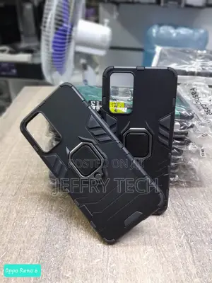 Casing Oppo Reno 6 4G Armor Iron Ring Case Hard Cover