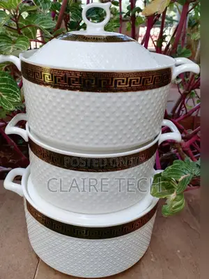 White 3 Pieces Ceramic Bowl Available