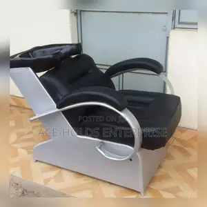 Barber and Salon Washing Chair With Sink - Leather Finish