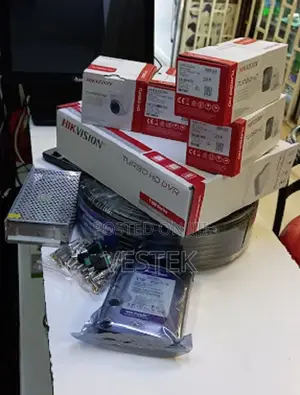 Hikvision 4 CCTV Set Camera CCTV Installation Kit 2mp 1080p