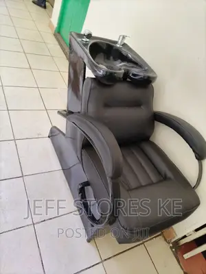 Black Covered Complete Shampoo Sink