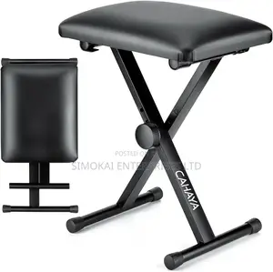 Padded Keyboard / Piano Bench (Black)