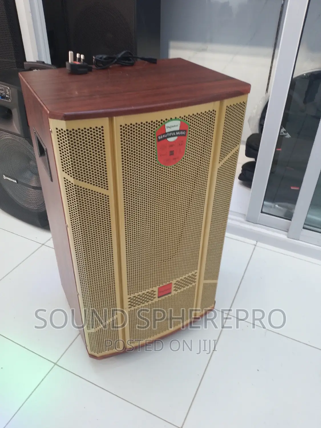 Fujister Powered 15inch Speaker With 2 Wireless Microphone