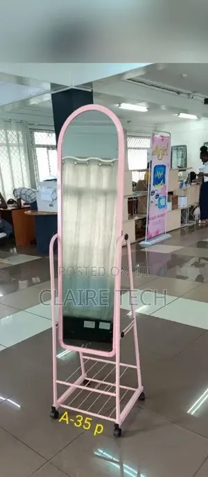 Pink Dressing Mirror With Shoe Rack Available