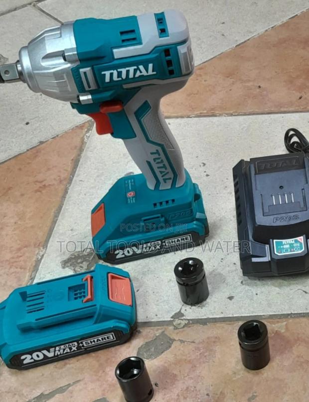 Total Cordless Impact Wrench,2 20V Rechargeable Batteries