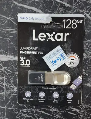 Lexar 128GB Fingerprint F35 USB 3.0 Flash Drive
