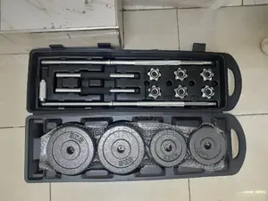 50 KGS Set Dumbbells/Barbell With a Portable Case Cast Iron