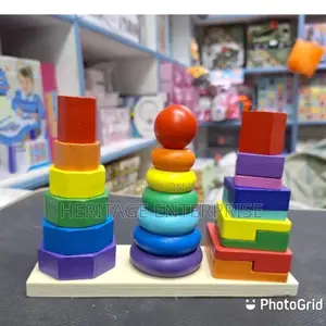 Rainbow Tower 3 Columns ,Montessori Toys- Small