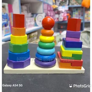 Montessori,Rainbow Tower Stacking Montessori Toys- Small
 .