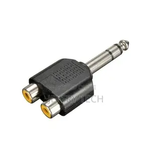 Male Stereo to 2 Dual RCA Female Y Splitter Audio