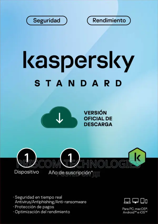 Kaspersky Standard 1 Device- Latest Kaspersky Antivirus New