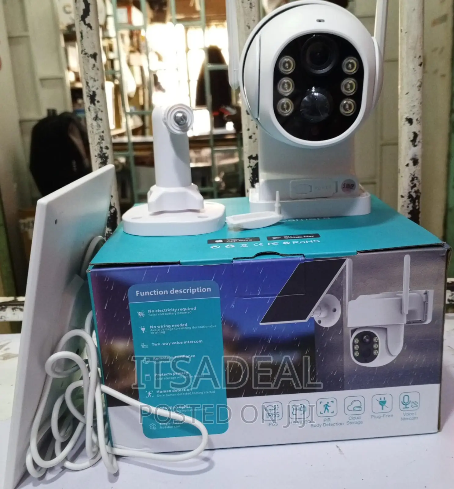 Solar Powered Smart Alarm PTZ Security Camera
