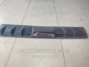 6fin Car Rear Bumper Lip With Brake Light Black