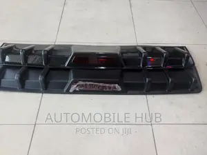 6fin Carbon Black Rear Bumper Diffuser With Brake Lights