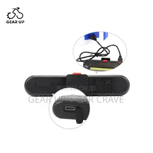 Bicycle Rear Back Rechargeable Light Red White Blue Siren