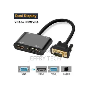 VGA to Hdmi-Compatible VGA Splitter With 3.5mm