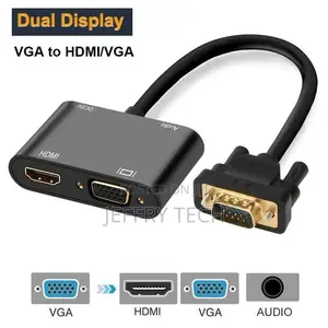 VGA to Hdmi-Compatible VGA Splitter With 3.5mm