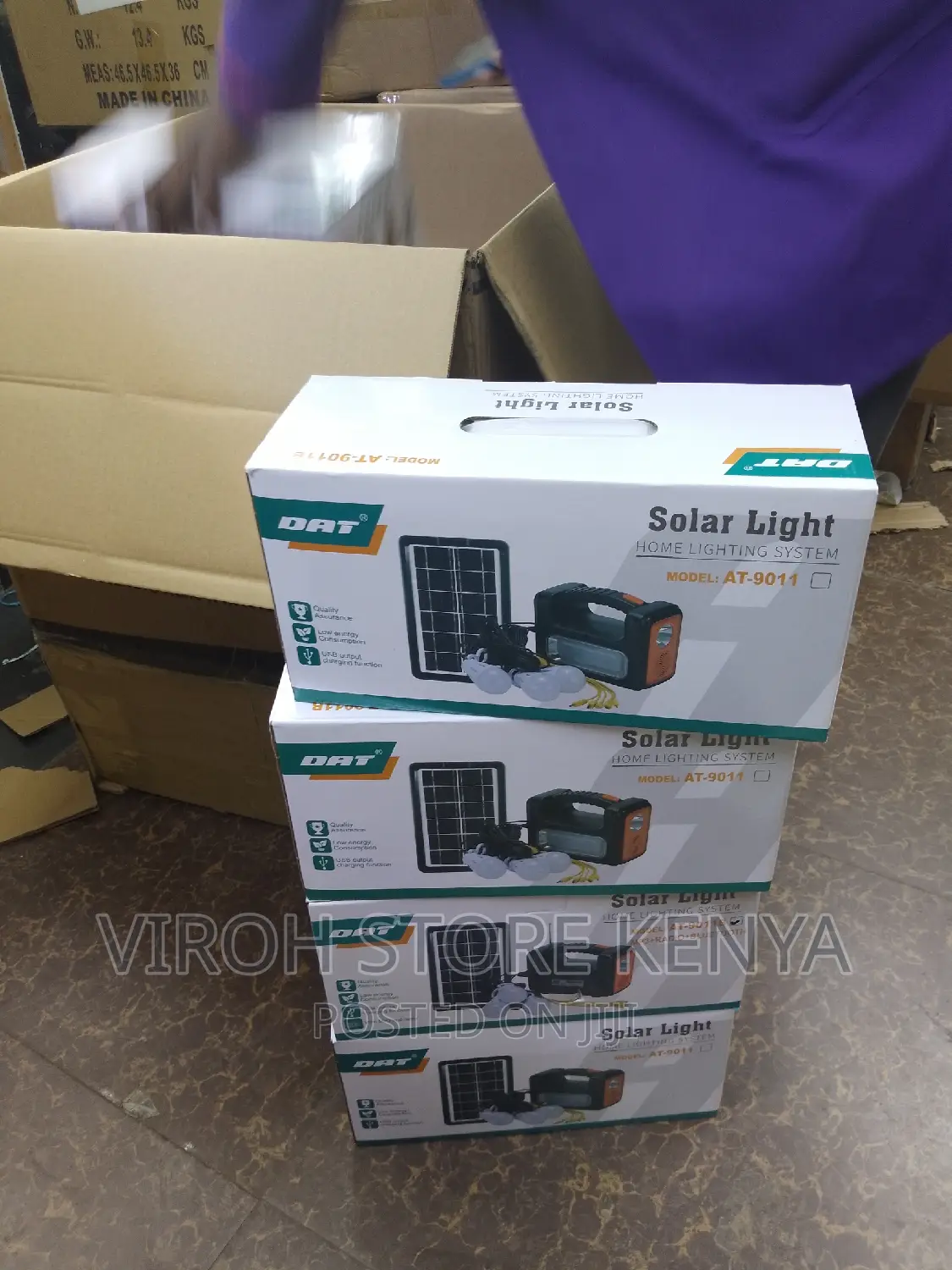 DAT Lighting System AT-9011 Solar - 3 Bulbs, Battery Solar