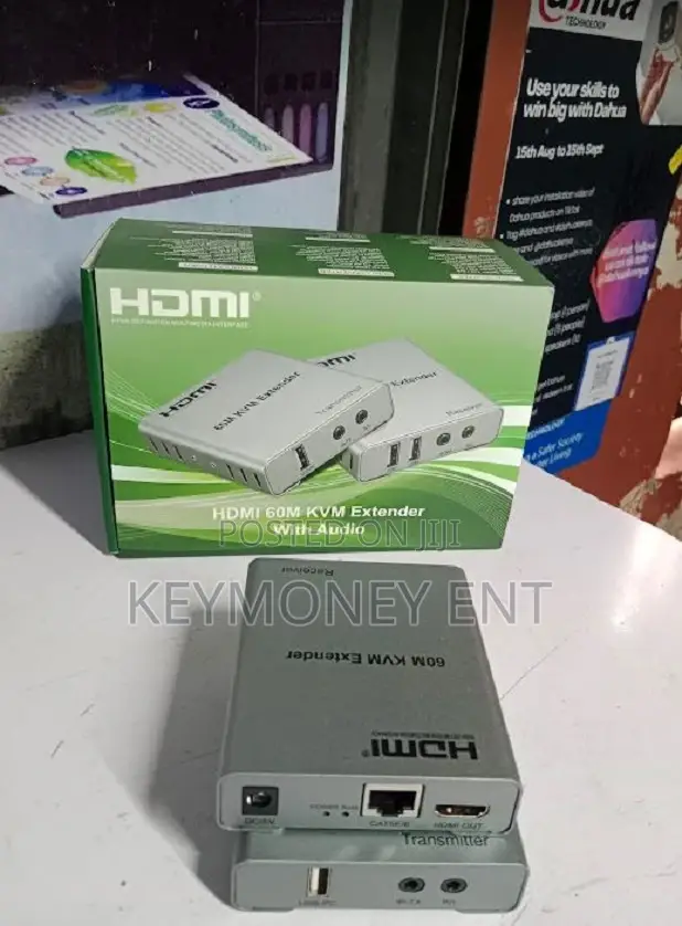Hdmi KVM Extender Over Cat 5/6e 60metres Network Cable
