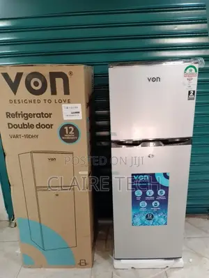 Silver Von 138 Litres Double Door Fridge VART-19DHY