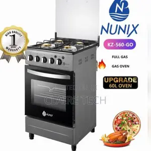 Silver Nunix KZ-560-GO Full Gas Standing Cooker