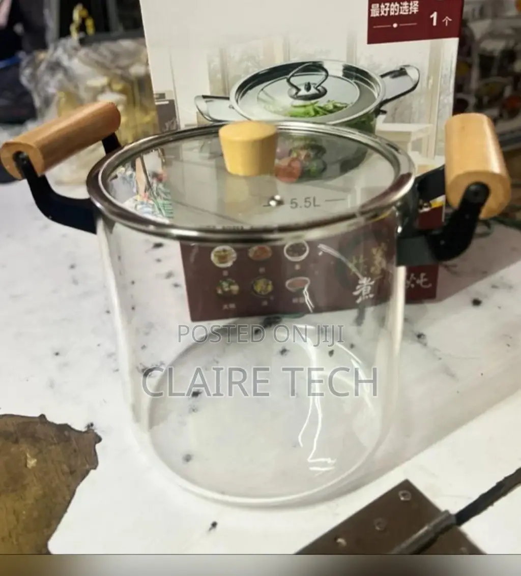 5.5 Borosilicate Glass Cooking Pot