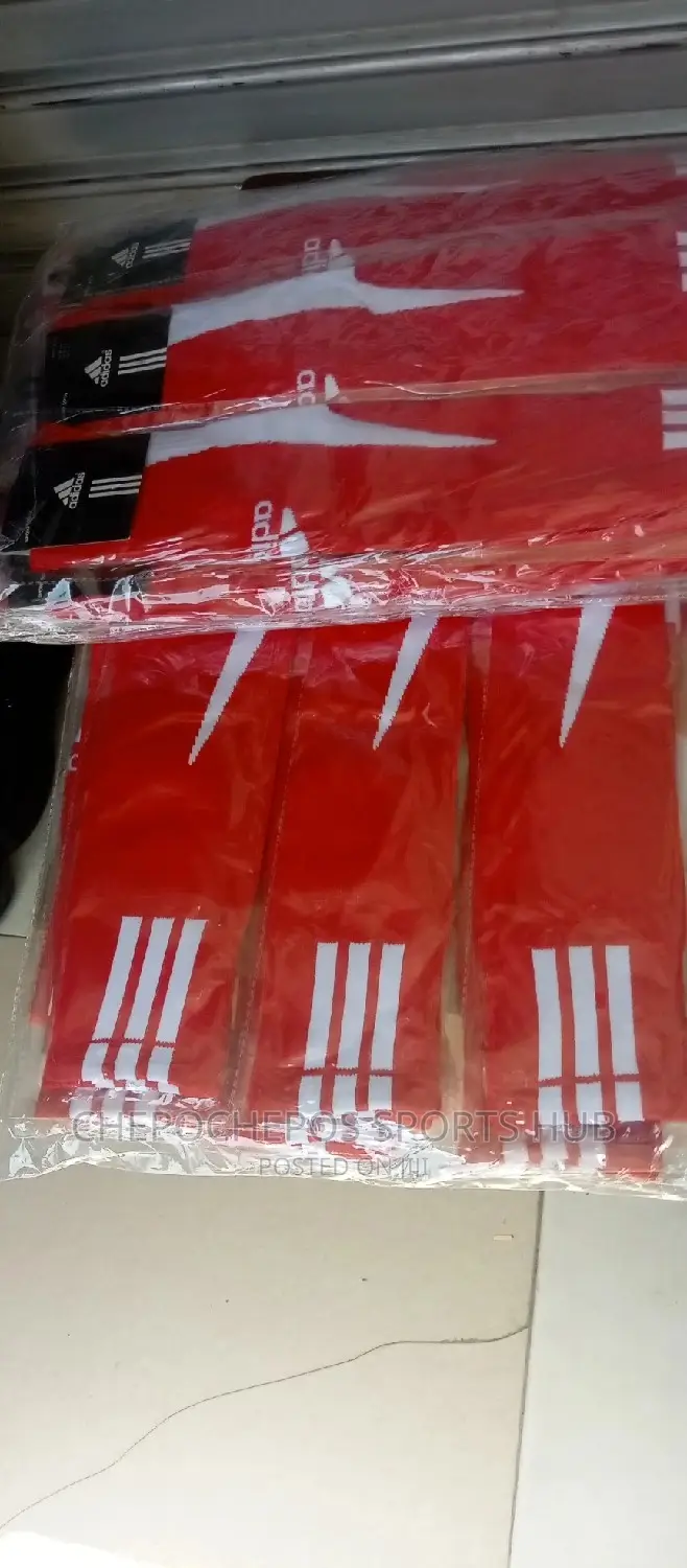Red Imported Football Socks