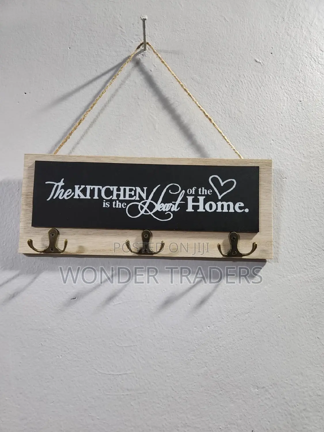 Kitchen Wall Hanging Hook Key Holder Wooden