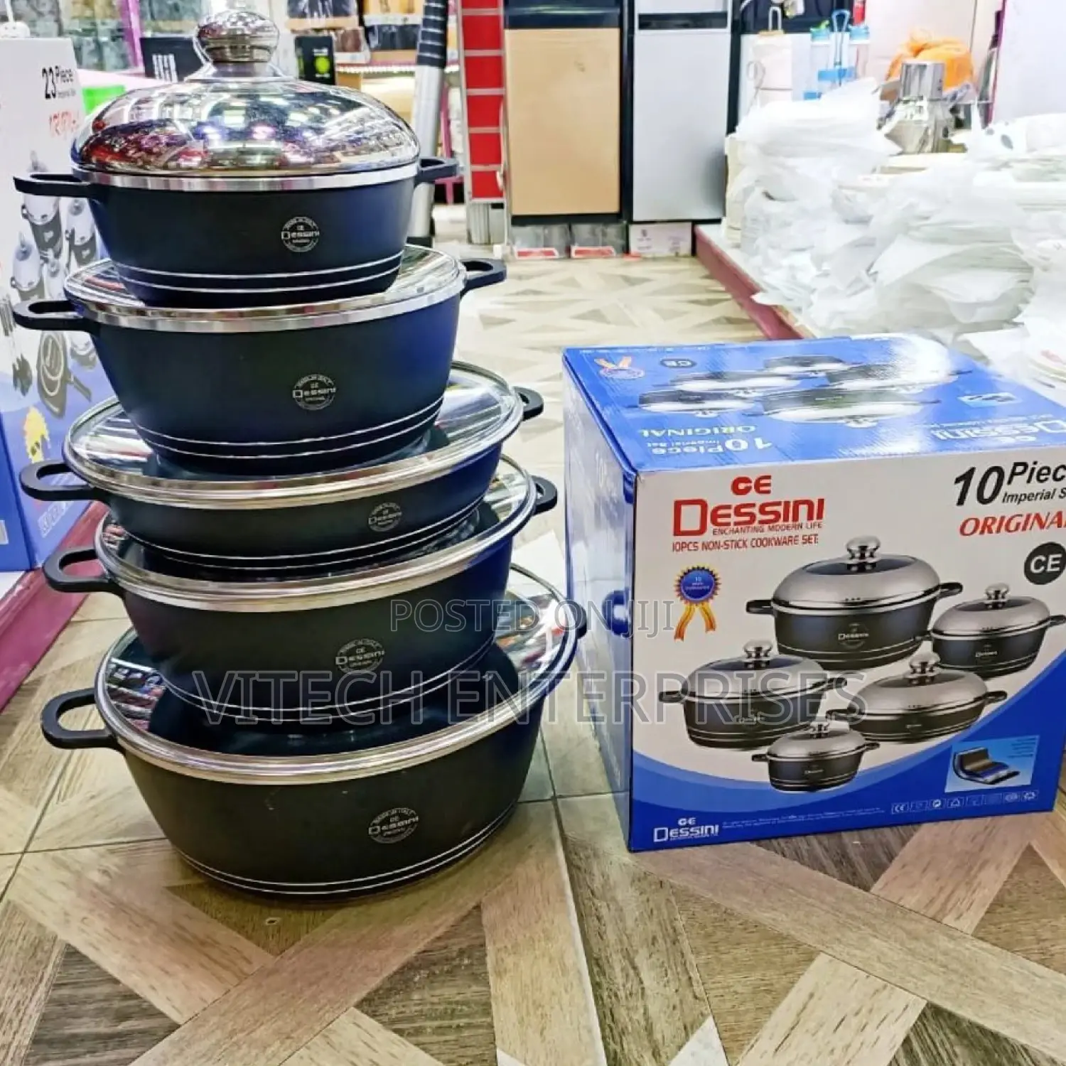 Dessini 10pcs Non Stick Cooking Pots