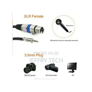 XLR to 3.5mm Microphone Cable for Camcorders, Mixers- 6feet